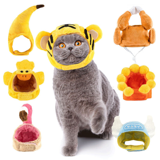 Dog Hat Cartoon Shaped Soft Plush Party Cosplay Headwear Cap