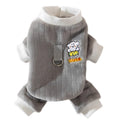 Autumn And Winter Warm Cartoon Dog Four-legged Coat, Bear Towing Fleece Coat, Cat Small Dog Bichon Frise Pet Dog Clothes - Majestic Pet Kingdom