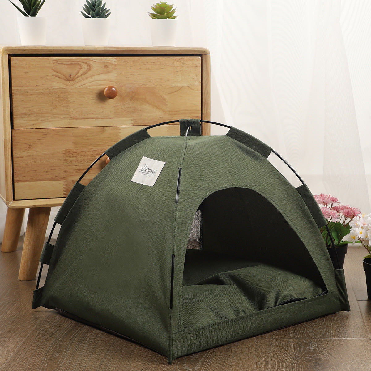 Indoor Cat Tent & Dog House Bed with Cushion - Majestic Pet Kingdom