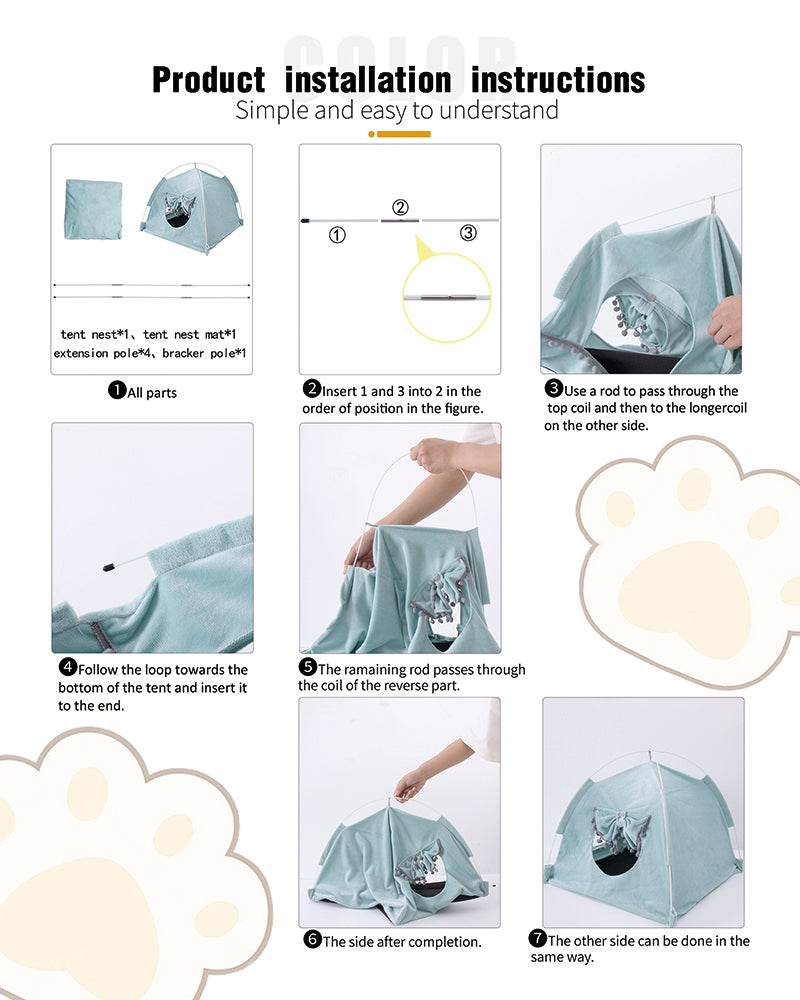 Comfy Calming Pet Tent Bed for Small Dogs and Cats | Purrfect Pet Kingdom