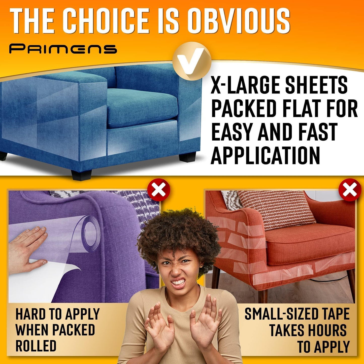 Cat Scratch Furniture Protectors - 10 XL Sofa Sheets