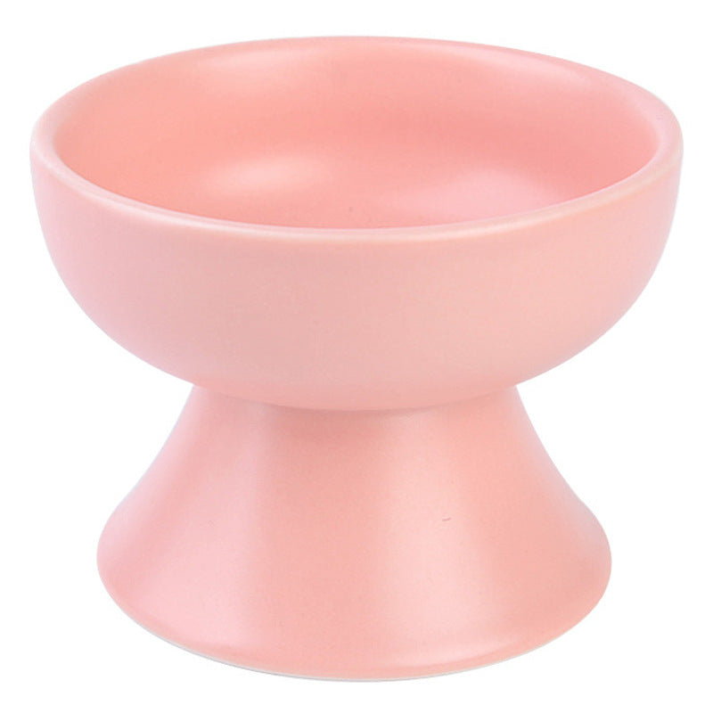 Pet Ceramic Bowl Japanese Style Tall Cat Protects Cervical Vertebrae Against Upset