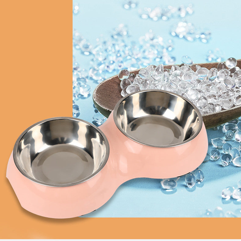 Round Two-in-one Pet Double Bowl Dual-use Cat Bowl