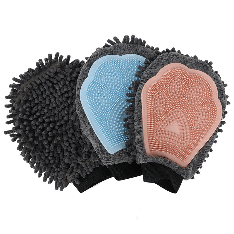 2-in-1 Pet Grooming Glove & Bathing Massage Brush