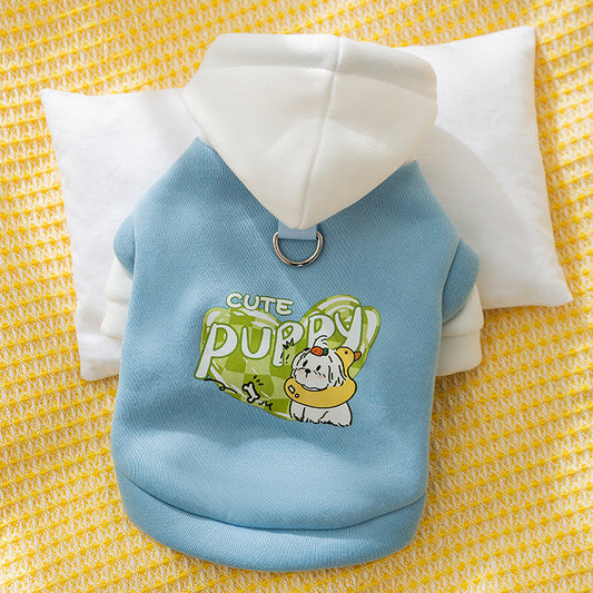 Majestic Pet Kingdom - Autumn And Winter Dog Thin Fleece, Cool Style, Drawstring, Hooded, Cute Cartoon Hoodie, Small And Medium-sized Dog And Cat Pet Clothing View 1