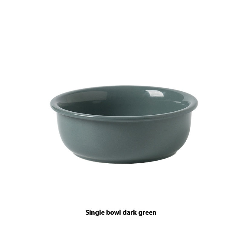 Ceramic Bowl Food Basin Drinking Bowl Food Bowl Pet Supplies Ceramic Double Cat Bowl - Majestic Pet Kingdom