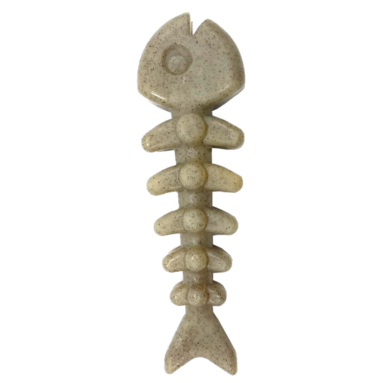 Dog Chew Toy Fish Bone Durable Nylon Aggressive Chewers USA - Main Feature View | Majestic Pet Kingdom