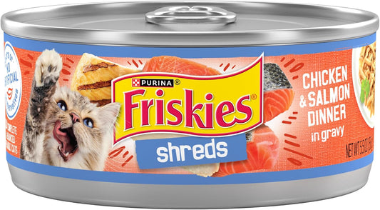 Friskies Shreds Chicken & Salmon in Gravy Wet Cat Food (5.5oz) - Majestic Pet Kingdom