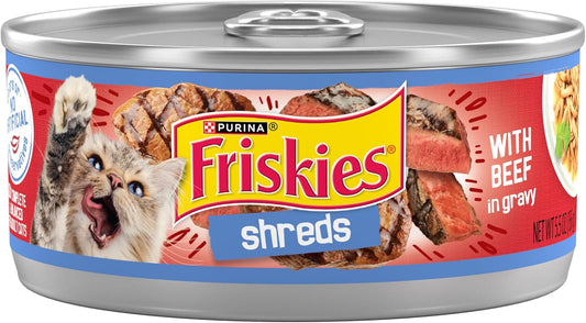 Friskies Shreds Beef in Gravy Wet Cat Food (5.5oz) - Majestic Pet Kingdom