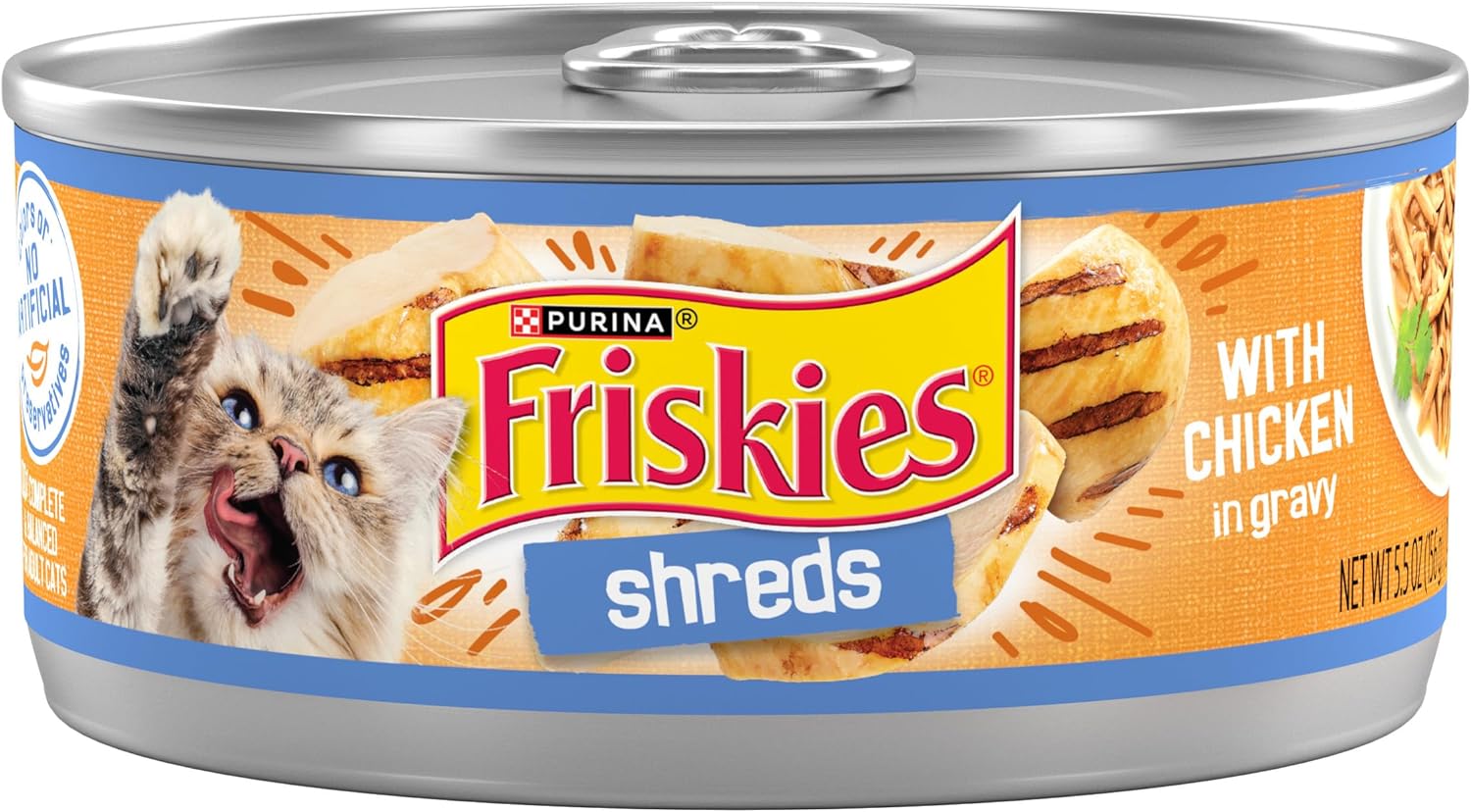 Friskies Shreds Chicken in Gravy Wet Cat Food (5.5oz) - Majestic Pet Kingdom