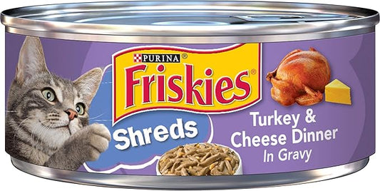 Friskies Shreds Turkey & Cheese in Gravy Wet Cat Food (5.5oz) - Majestic Pet Kingdom