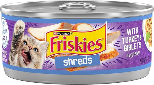 Friskies Shreds Turkey & Giblets in Gravy Wet Cat Food (5.5oz) - Majestic Pet Kingdom