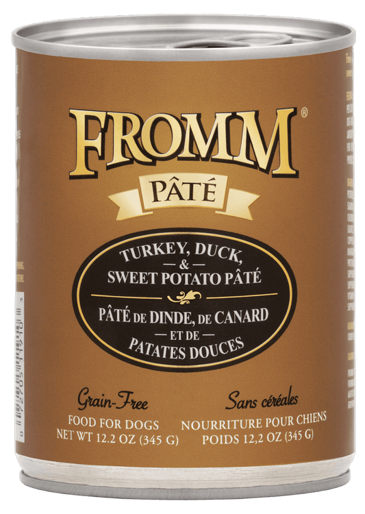 Fromm All Life Stages Grain-Free Turkey, Duck, & Sweet Potato Pate Wet Dog Can (12.2oz) - Majestic Pet Kingdom