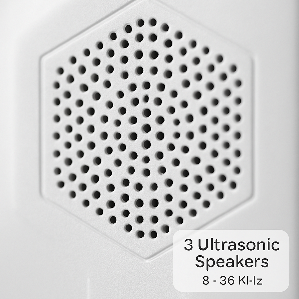 2Pack 2026 Upgraded Rechargeable Ultrasonic Bat Repellent Indoor Outdoor Bird Mouse Dog Deterrent Device with 3 Ultrasonic Speakers for Attic Porch Ho