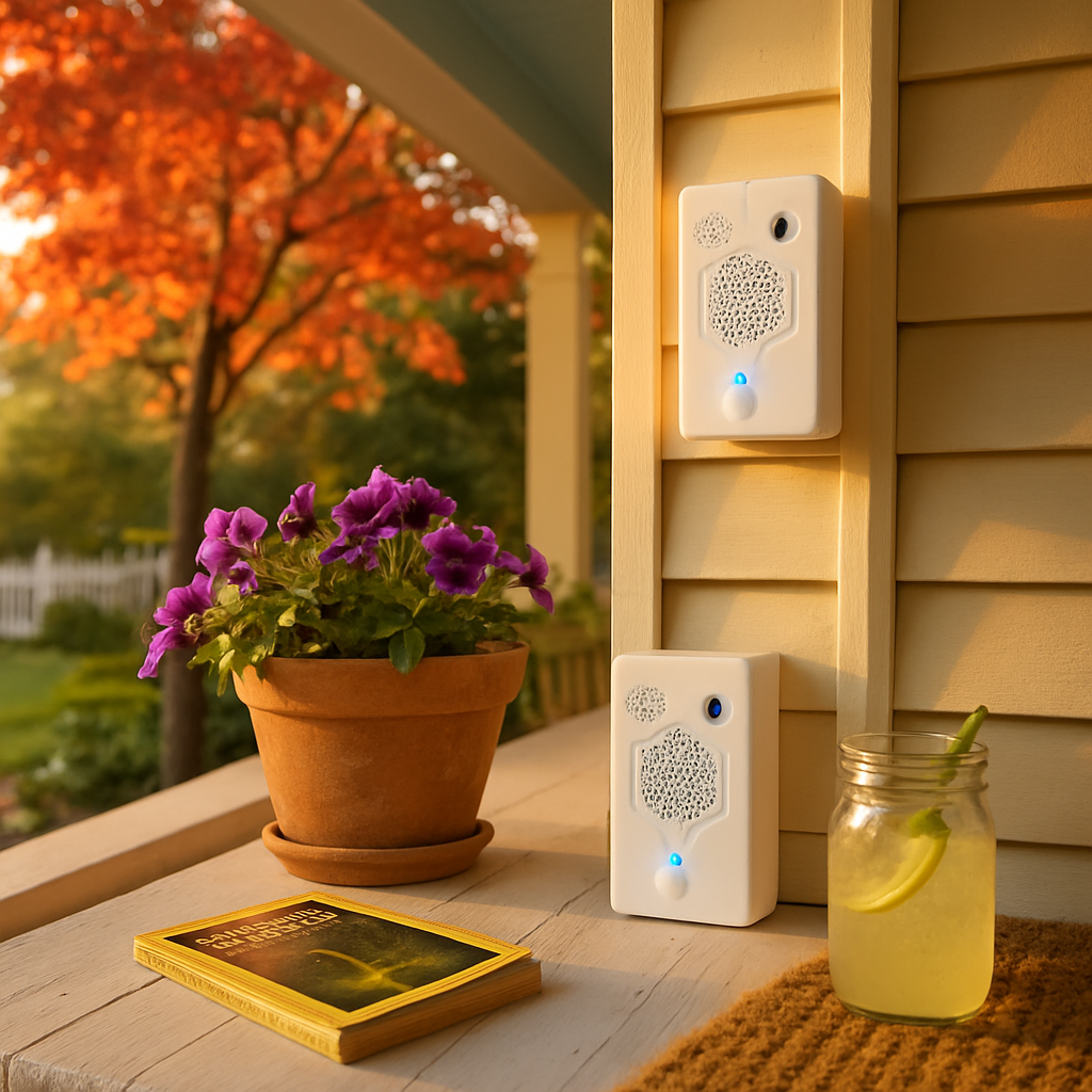 2Pack 2026 Upgraded Rechargeable Ultrasonic Bat Repellent Indoor Outdoor Bird Mouse Dog Deterrent Device with 3 Ultrasonic Speakers for Attic Porch Ho