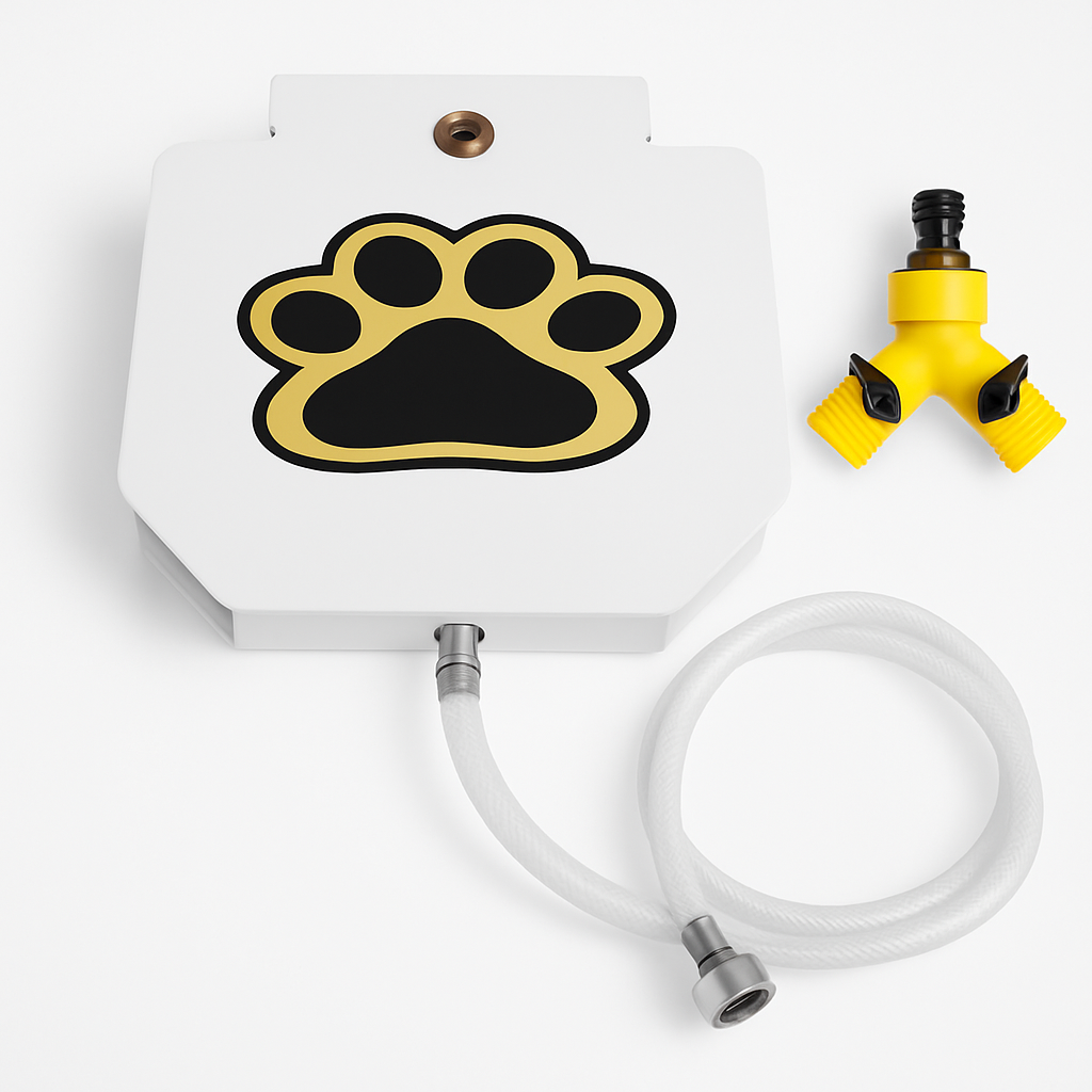 Dog Water Fountain Outdoor Dog Pet Water Dispenser Step-on Activated Sprinkler w/ Interactive Paw Pedal Valve for Drinking Fresh Water - Majestic Pet Kingdom