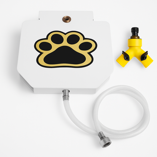 Dog Water Fountain Outdoor Dog Pet Water Dispenser Step-on Activated Sprinkler w/ Interactive Paw Pedal Valve for Drinking Fresh Water - Majestic Pet Kingdom