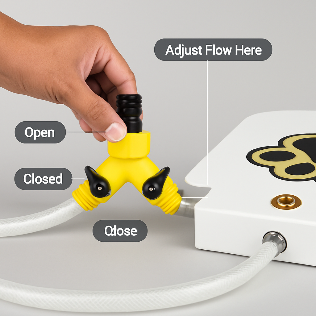 Dog Water Fountain Outdoor Dog Pet Water Dispenser Step-on Activated Sprinkler w/ Interactive Paw Pedal Valve for Drinking Fresh Water - Majestic Pet Kingdom