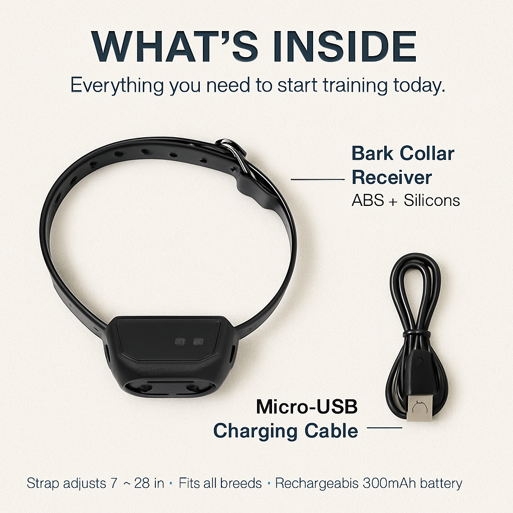 Dog Bark Training Collar: Adjustable, Safe Correction - Majestic Pet Kingdom