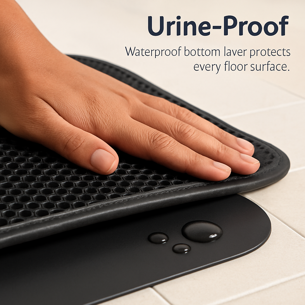 Cat Litter Mat EVA Honeycomb Double Layer Rug Pad