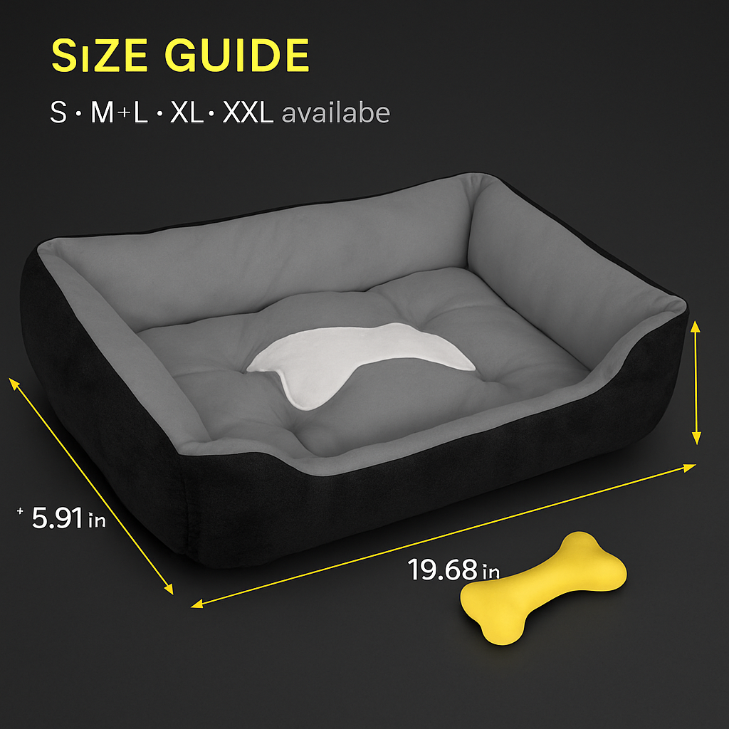 Dog Bed with Soft Fleece Cushion - Cozy & Secure Rest