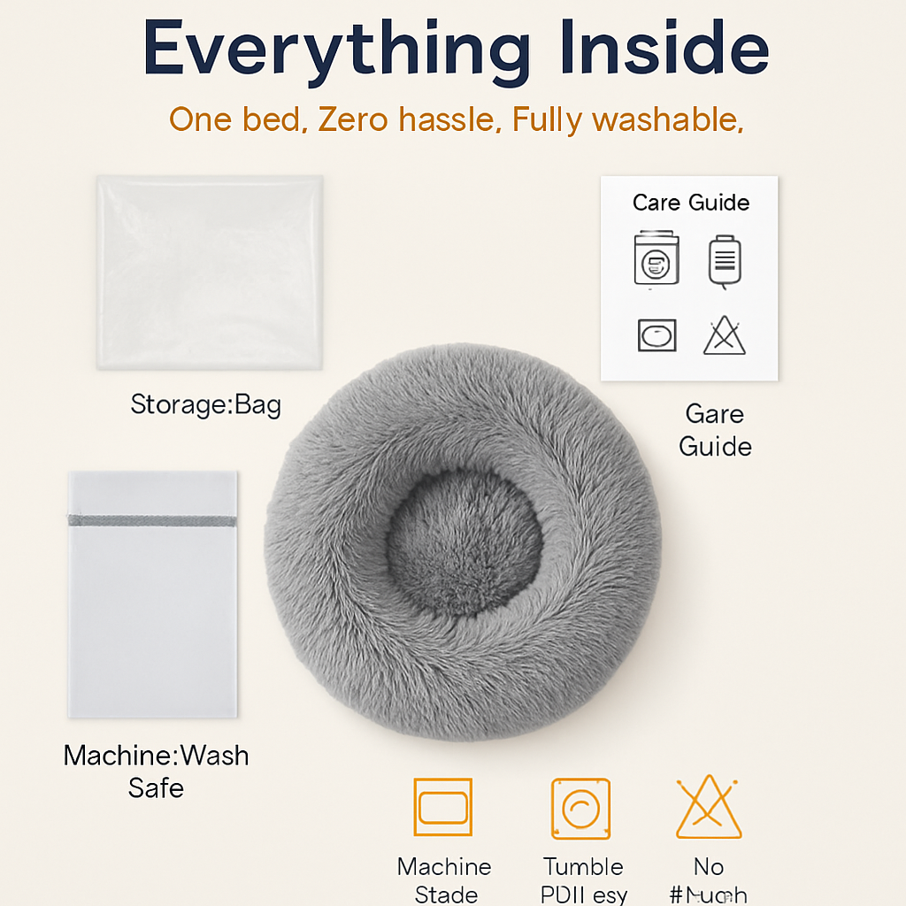 Pet Dog Bed: Warm Plush Nest for Dogs & Cats