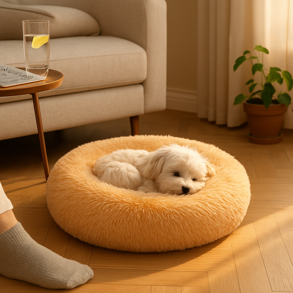 Pet Dog Bed: Warm Plush Nest for Dogs & Cats