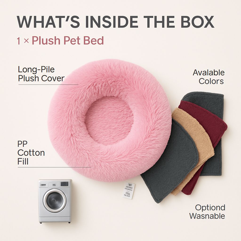Pet Dog Bed: Warm Plush Nest for Dogs & Cats