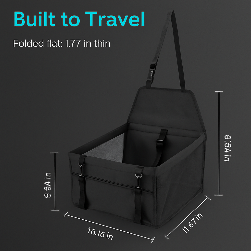 Dog Booster Car Seat for Small to Medium Pets — Safe Travel