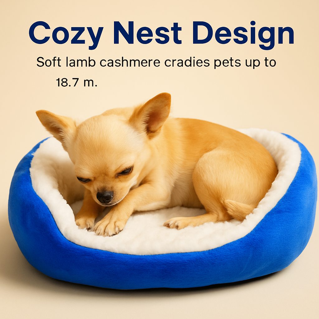 Pet Dog Bed: Soft Fleece Nest for Small Dogs