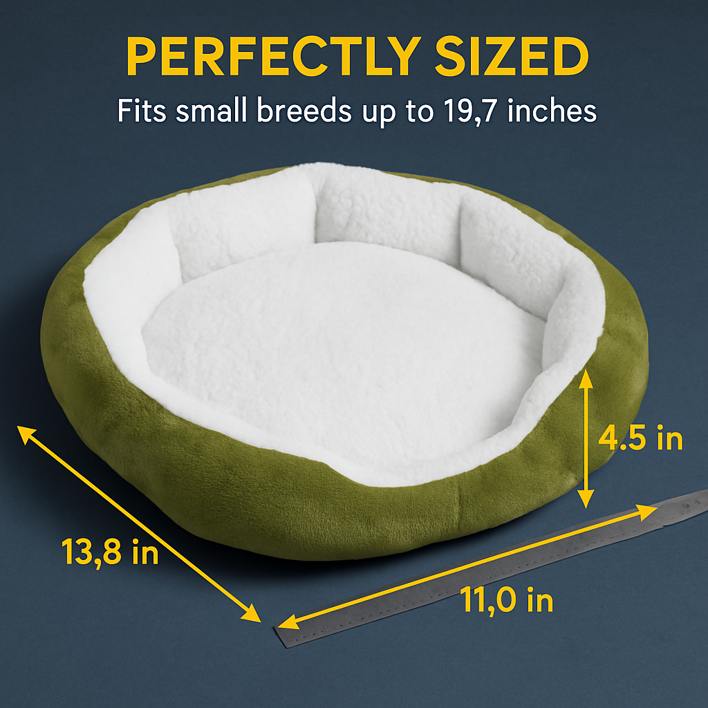 Pet Dog Bed: Soft Fleece Nest for Small Dogs