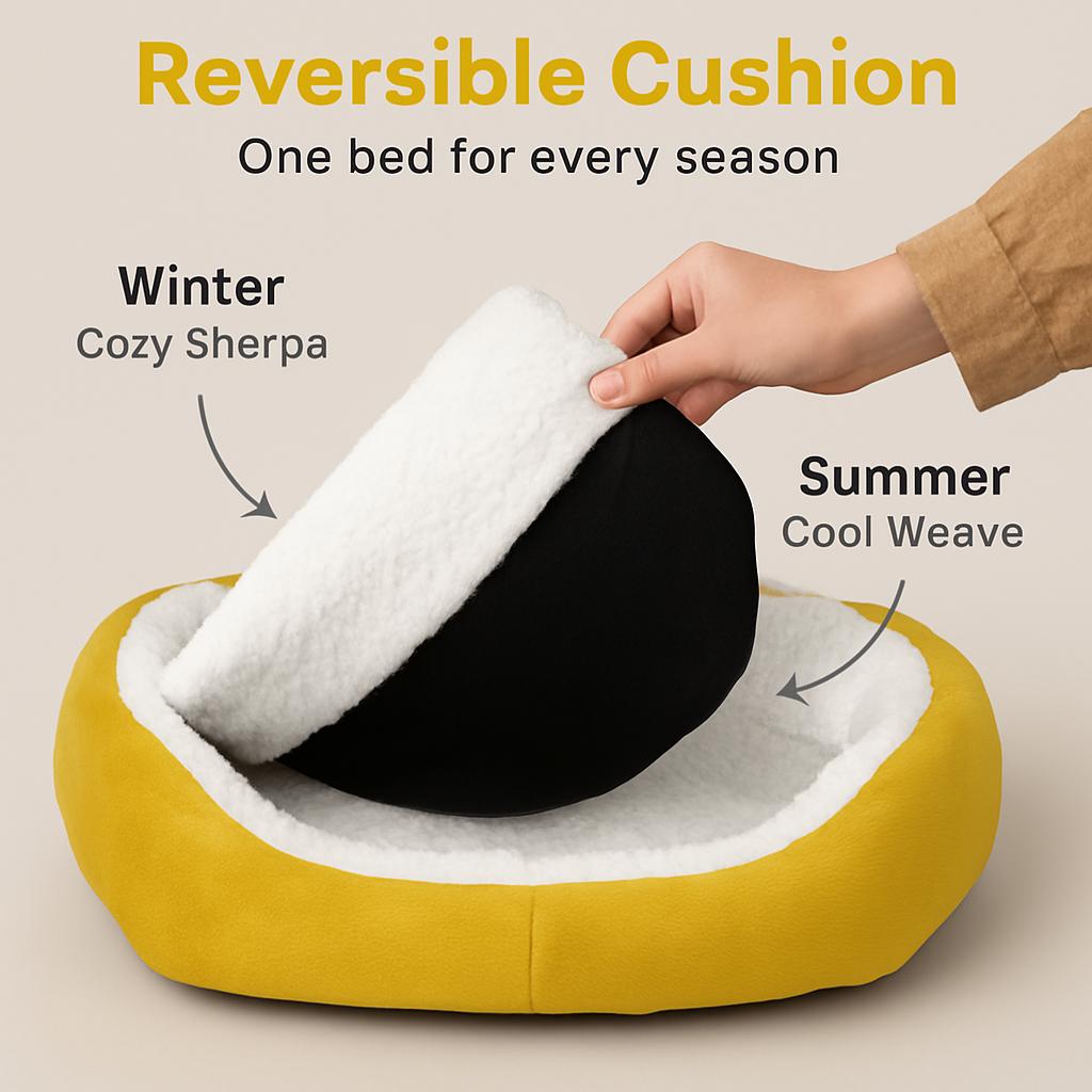 Pet Dog Bed: Soft Fleece Nest for Small Dogs
