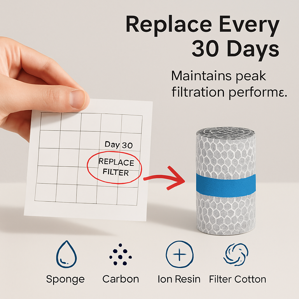 4-Pack Filter Set for Pet Water Fountain