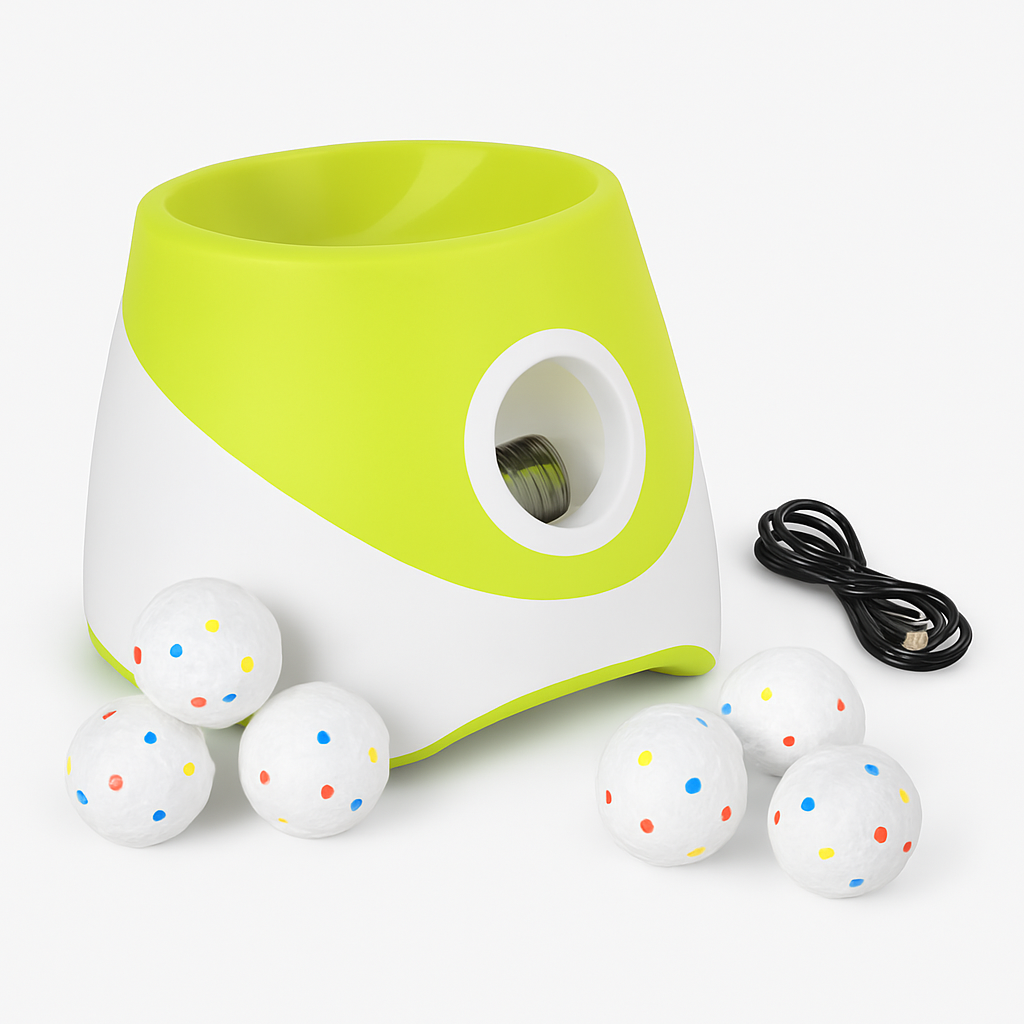 Automatic Dog Ball Launcher Rechargeable Interactive Pet Ball Thrower for Small Medium Dogs Interactive Dog Fetch Toy with 3 Adjustable Distance Setti - Majestic Pet Kingdom