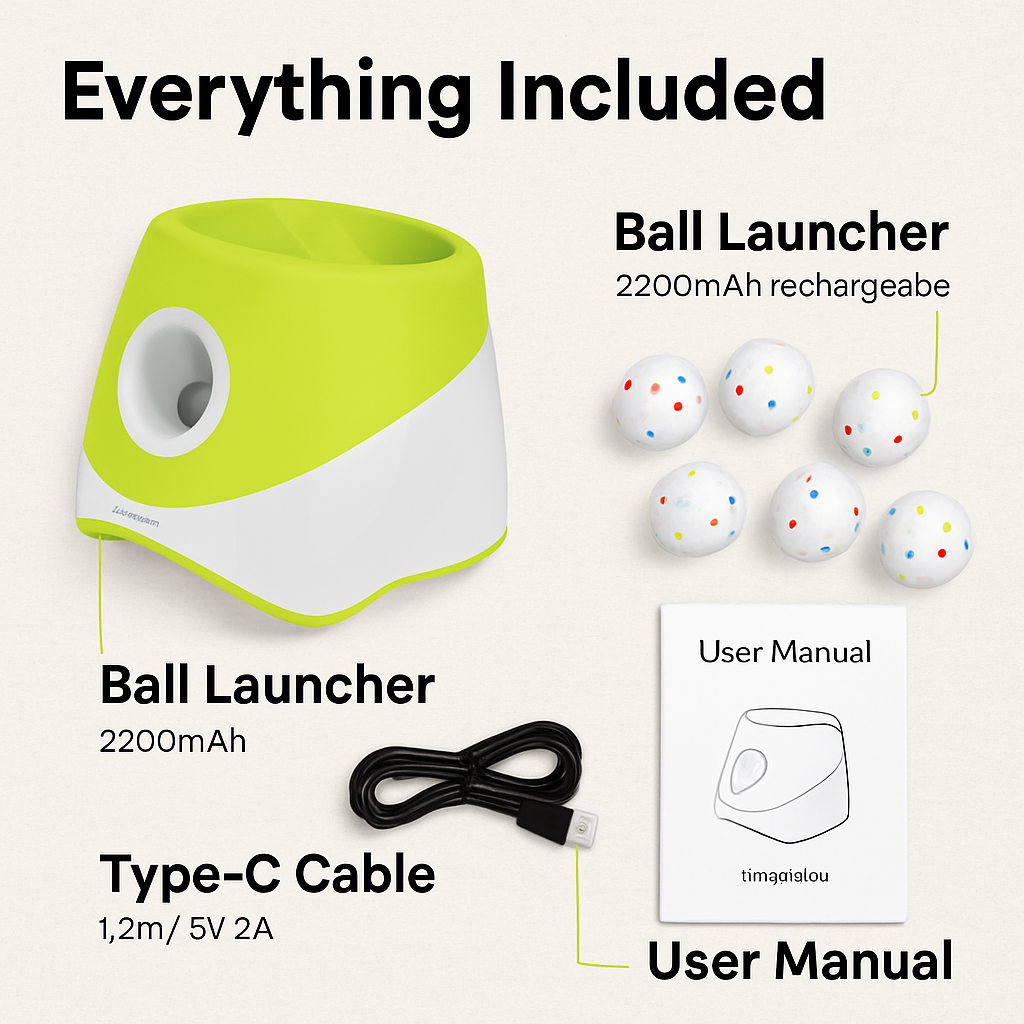 Automatic Dog Ball Launcher Rechargeable Interactive Thrower - Detail Angle 7 | Majestic Pet Kingdom