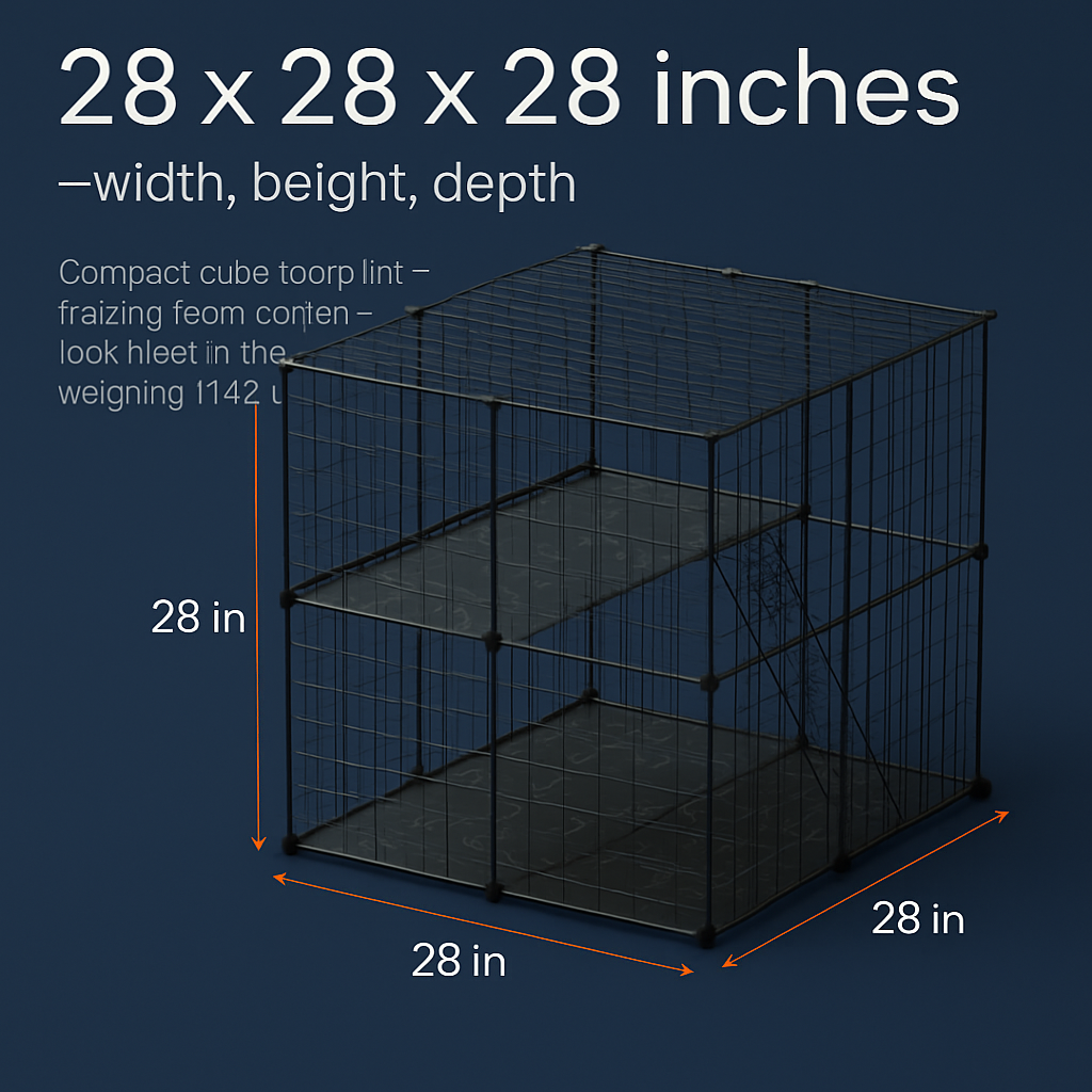 2-Tier Cat Cage Playpen with Ladder for Small Pets