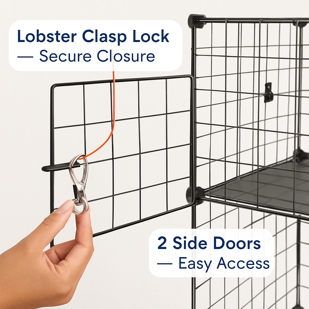 2-Tier Cat Cage Playpen with Ladder for Small Pets