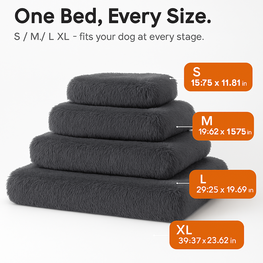 Dog Bed Soft Plush Cushion for Cozy Warm Pets
