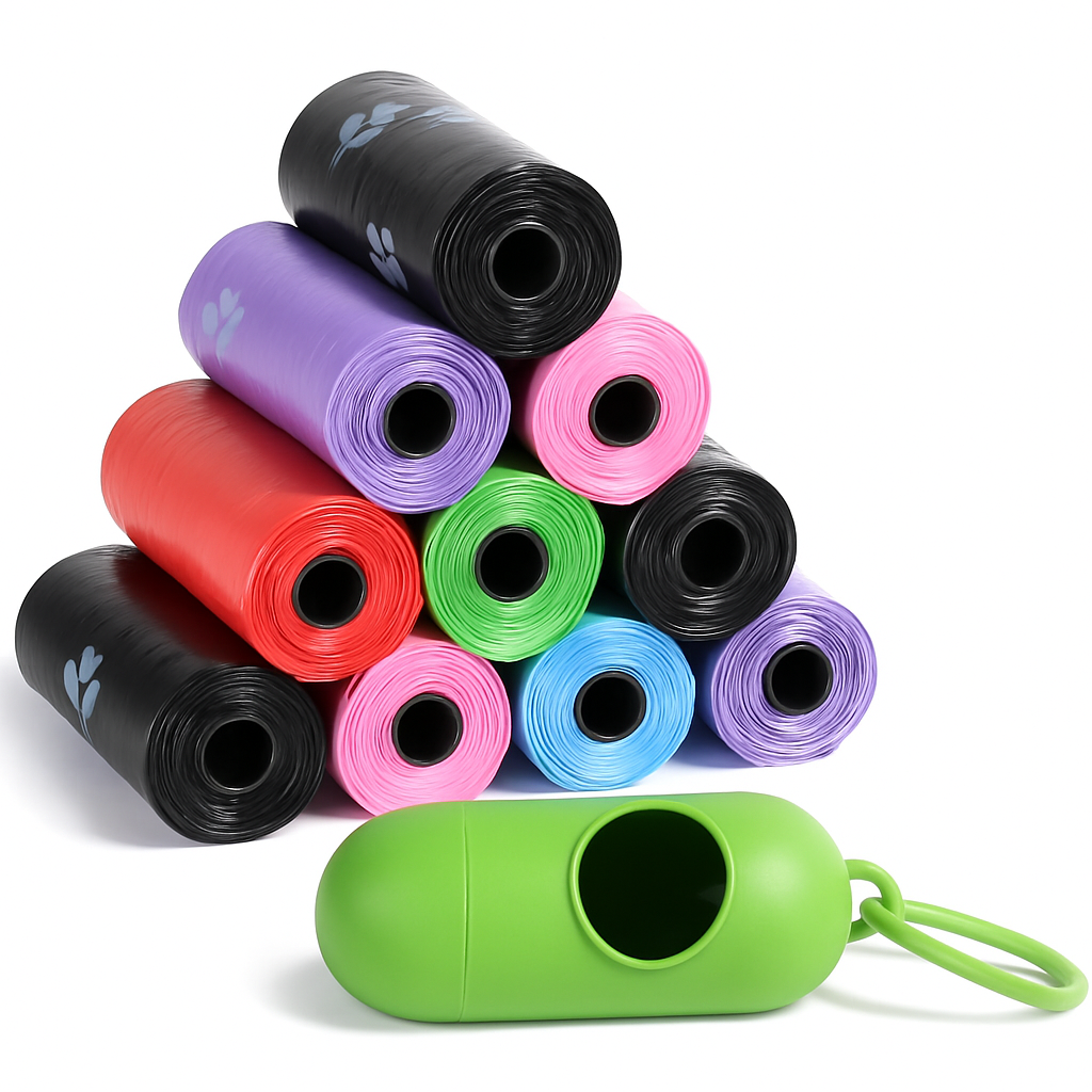 Dog Waste Bags with Dispenser - Leakproof & Unscented