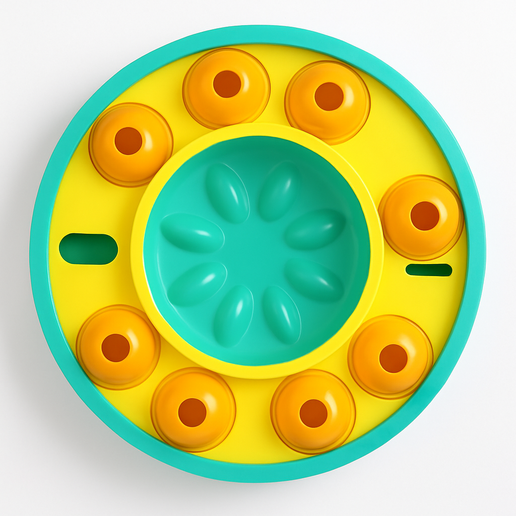 Dog Puzzle Food Feeder Slow Feeding Bowl Interactive Toy Dog Treat Dispensing Toy for IQ Training Mental Enrichment For Small Medium Large Dog Cat