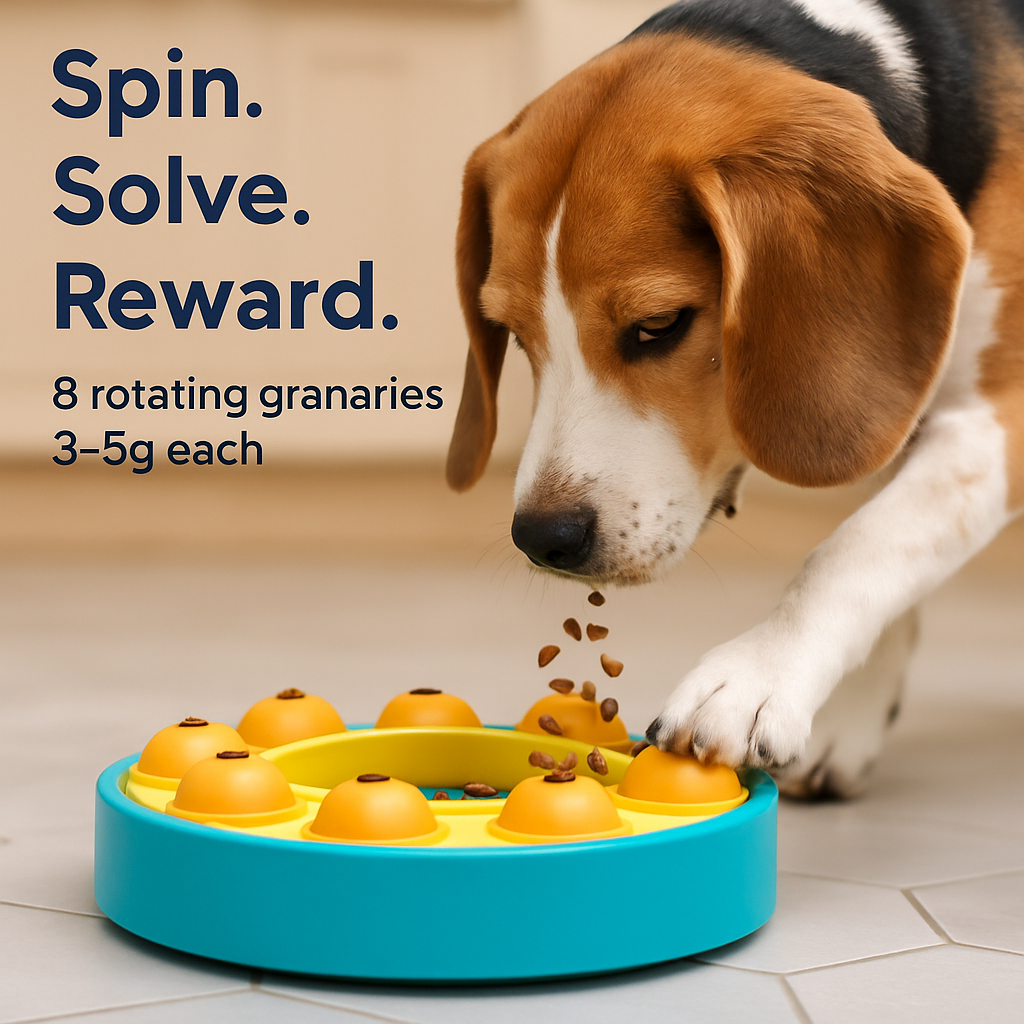 Dog Puzzle Food Feeder Slow Feeding Bowl Interactive Toy Dog Treat Dispensing Toy for IQ Training Mental Enrichment For Small Medium Large Dog Cat