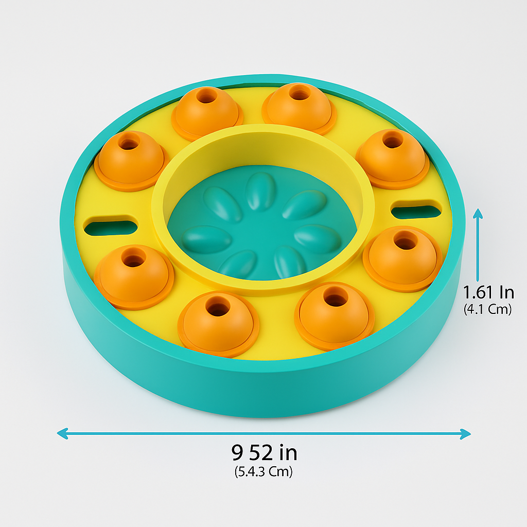 Dog Puzzle Food Feeder Slow Feeding Bowl Interactive Toy Dog Treat Dispensing Toy for IQ Training Mental Enrichment For Small Medium Large Dog Cat