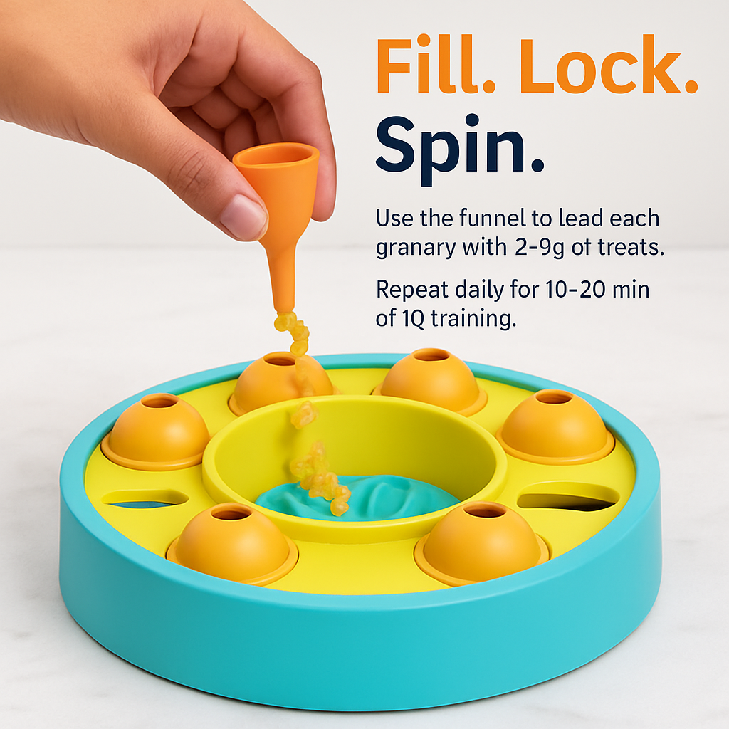 Dog Puzzle Food Feeder Slow Feeding Bowl Interactive Toy Dog Treat Dispensing Toy for IQ Training Mental Enrichment For Small Medium Large Dog Cat