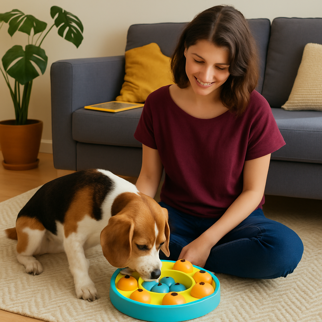 Dog Puzzle Food Feeder Slow Feeding Bowl Interactive Toy Dog Treat Dispensing Toy for IQ Training Mental Enrichment For Small Medium Large Dog Cat