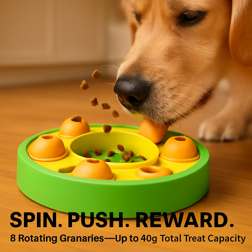 Dog Puzzle Food Feeder Slow Feeding Bowl Interactive Toy Dog Treat Dispensing Toy for IQ Training Mental Enrichment For Small Medium Large Dog Cat