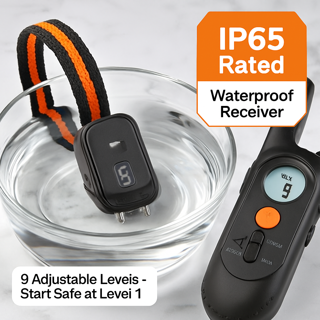 Dog Training Collar IP65 Waterproof with 3 Channels - Majestic Pet Kingdom