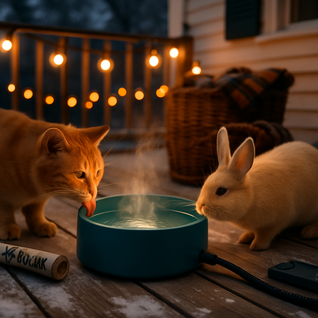 Heated Water Bowl for Dog Cat - Keeps Water Warm Indoors - Majestic Pet Kingdom
