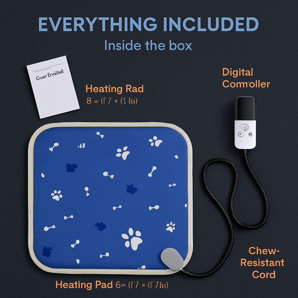 Pet Heating Pad for Dogs and Cats - Chew-Resist