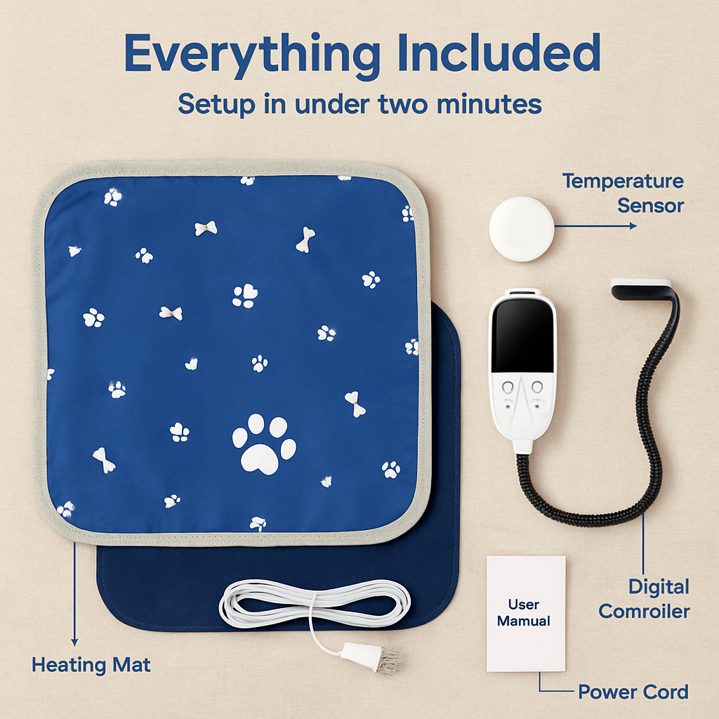 Pet Heating Pad for Dogs and Cats - Chew-Resist