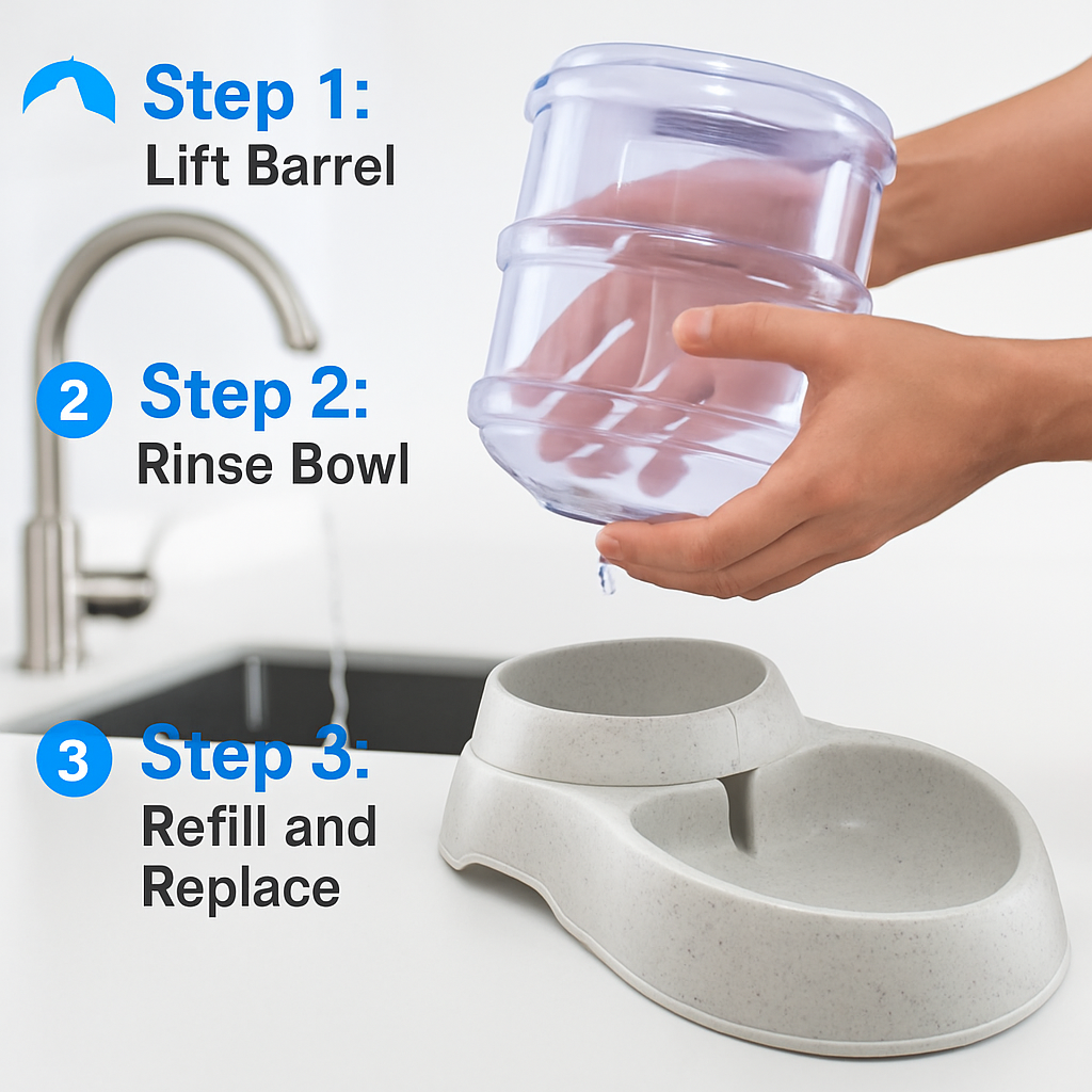 Pet Water Dispenser for Gravity Refill System